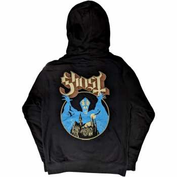 Marchandises Ghost: Ghost Unisex Pullover Hoodie: Pocket Logo & Opus (back Print) (small) S