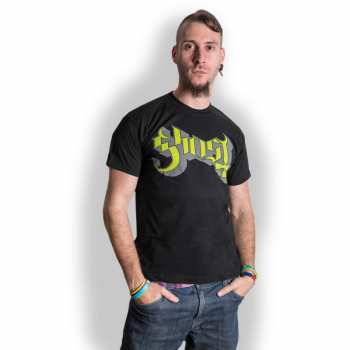 Merch Ghost: T-shirt Green/grey Keyline Logo Ghost 