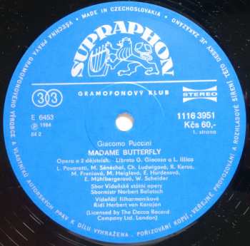 3LP/Coffret Giacomo Puccini: Madame Butterfly (3xLP + BOX + BOOKLET)