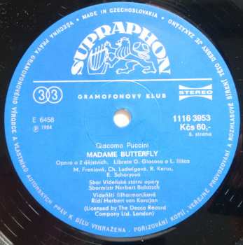 3LP/Coffret Giacomo Puccini: Madame Butterfly (3xLP + BOX + BOOKLET)