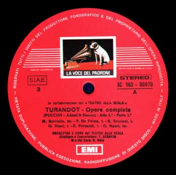3LP/Coffret Giacomo Puccini: Turandot