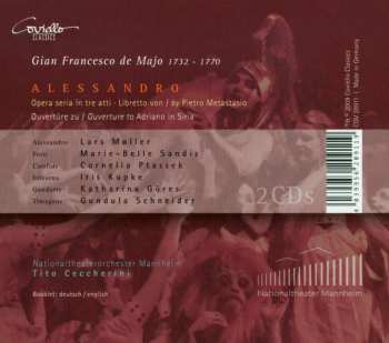 2CD/Coffret Cornelia Ptassek: Alessandro, Opera Seria In Tre Atti