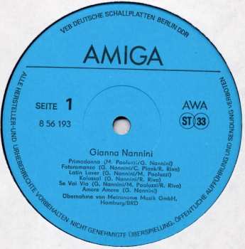 LP Gianna Nannini: Gianna Nannini