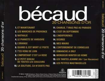 CD Gilbert Bécaud: 20 Chansons D'or