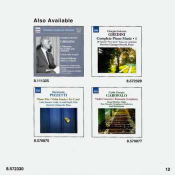 CD Giorgio Federico Ghedini: Complete Piano Music 2 - Sonata • Divertimento Contrappuntistico • Ricercare