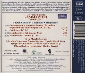 CD Giovanni Sammartini: Gerusalemme (Sacred Cantata) • Confitebor • Symphonies