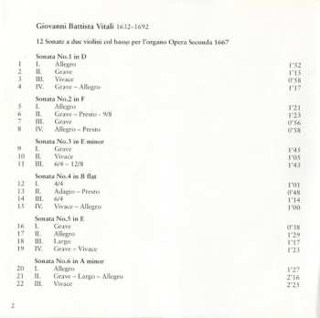CD Giovanni Battista Vitali: Trio Sonatas Op. 2