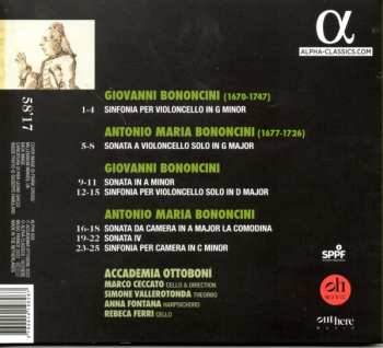 CD Giovanni Bononcini: Cello Sonatas