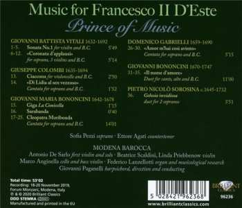CD Giovanni Bononcini: Music For Francesco II D'Este - Prince Of Music