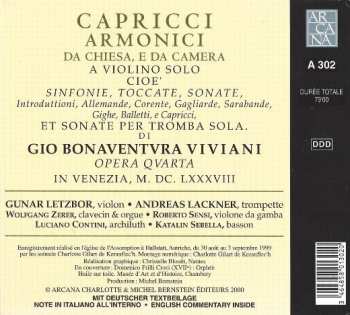 CD Gunar Letzbor: Capricci Armonici Opera Qvarta