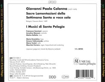 CD Giovanni Paolo Colonna: Sacre Lamentazioni