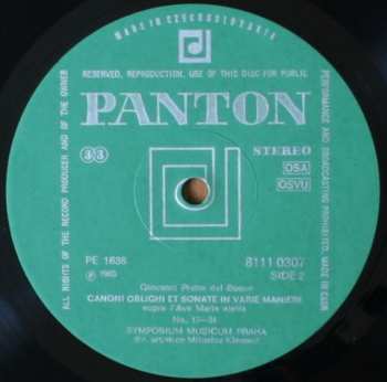 LP Symposium Musicum: Canoni Oblighi Et Sonate In Varie Maniere Sopra L'Ave Maris Stella