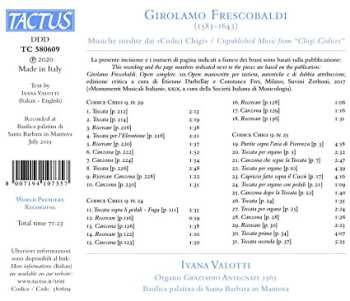 CD Girolamo Frescobaldi: Musiche Inedite Dai Codici Chigi / Unpublished Music From "Chigi Codices"