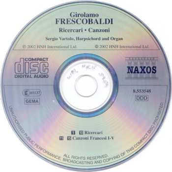 2CD Girolamo Frescobaldi: Keyboard Music (Fantasie Book I / Ricercari / Canzoni Francesi)