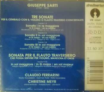 CD Giuseppe Sarti: Quattro Sonate A Flauto Traversiero E Cembalo