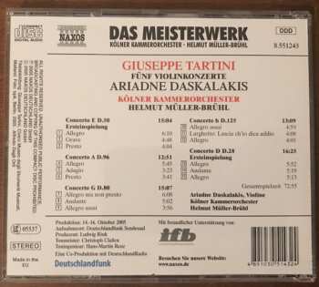 CD Giuseppe Tartini: Fünf Violinkonzerte