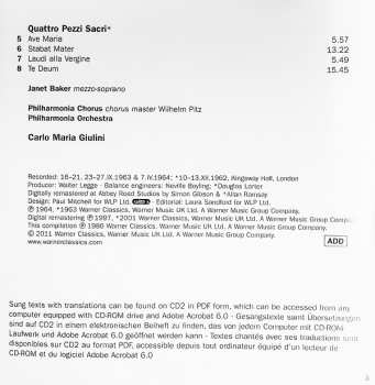 2CD Giuseppe Verdi: Messa Da Requiem • Quattro Pezzi Sacri