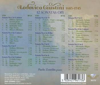 3CD Lodovico Giustini: 12 Sonatas Op. 1