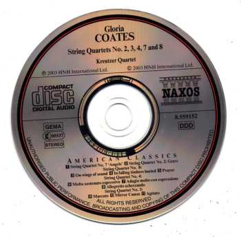 3CD/Coffret Gloria Coates: String Quartets 1-9