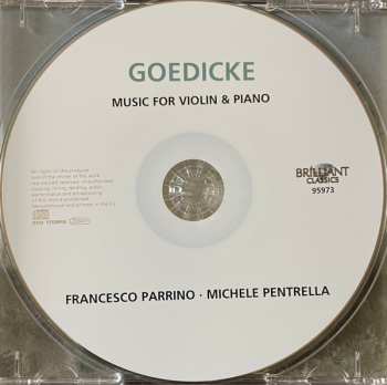 CD Alexander Goedicke: Music For Violin & Piano