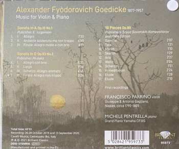CD Alexander Goedicke: Music For Violin & Piano