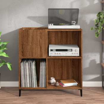 Technique audio Goka Skříňka na LP desky a audiotechniku - kovové nohy Hnědý dub (832004)