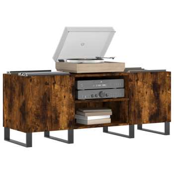 Technique audio Goka Skříňka s přihrádkami na LP desky a audiotechniku - železné nohy Kouřový dub (831689)
