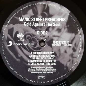LP Manic Street Preachers: Gold Against The Soul