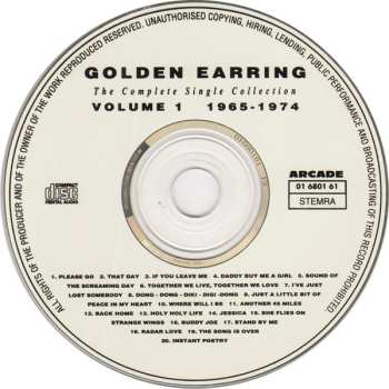 CD Golden Earring: The Complete Single Collection Volume 1 1965-1974