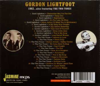 CD Gordon Lightfoot: 1962...Also Featuring The Two Tones