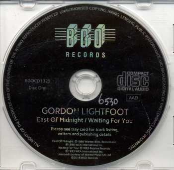 2CD Gordon Lightfoot: East Of Midnight / Waiting For You / A Painter Passing Through