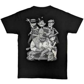 Marchandises Gorillaz: Gorillaz Unisex T-shirt: Pocket Spray - George Group (back Print) (small) S