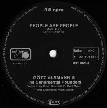 LP Götz Alsmann & The Sentimental Pounders: People Are People
