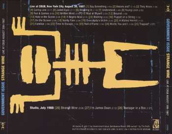 CD Government Issue: Strange Wine : Live At CBGB August 30 1987