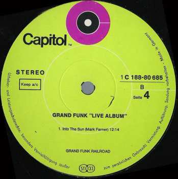 2LP Grand Funk Railroad: Live Album