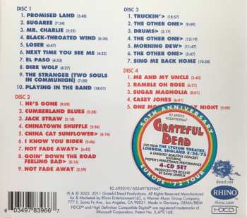 4CD The Grateful Dead: Lyceum Theatre London • England 5/26/72