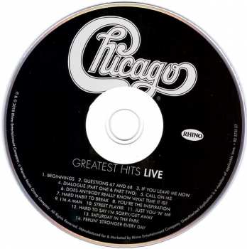 CD/DVD Chicago: Greatest Hits Live