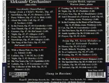 CD Alexander Gretchaninov: Songs Of Grechaninov 