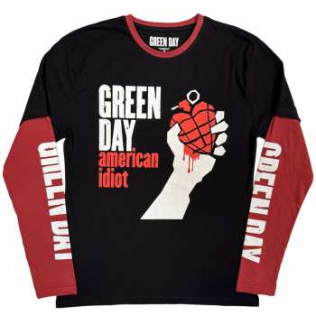 Merch Green Day: Layered Long Sleeve T-shirt American Idiot