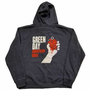 Marchandises Green Day: Green Day Unisex Zipped Hoodie: American Idiot (back Print) (small) S