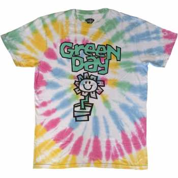Marchandises Green Day: Green Day Unisex T-shirt: Flower Pot (wash Collection) (small) S
