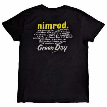 Marchandises Green Day: Green Day Unisex T-shirt: Nimrod Tracklist (back Print) (small) S