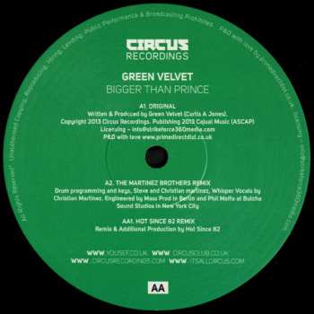 LP Green Velvet: Bigger Than Prince