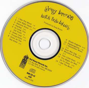 CD Greg Brown: Bath Tub Blues