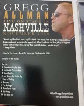 DVD Gregg Allman: Live On Stage In Nashville 1988