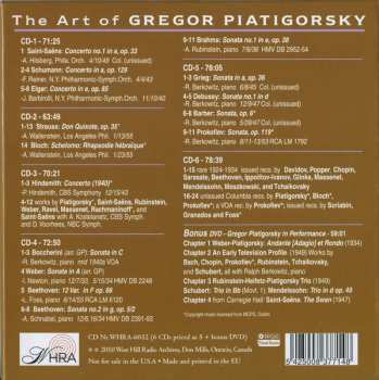 6CD/DVD/Coffret Gregor Piatigorsky: The Art Of  (Rare 78s Unissued Studio Recordings, Public Performances And Broadcasts)