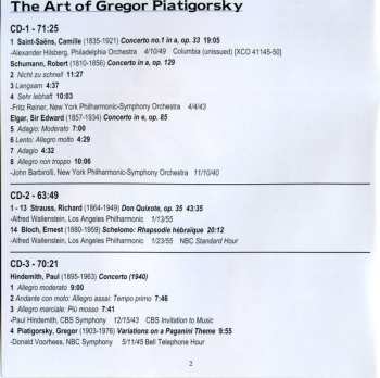 6CD/DVD/Coffret Gregor Piatigorsky: The Art Of  (Rare 78s Unissued Studio Recordings, Public Performances And Broadcasts)
