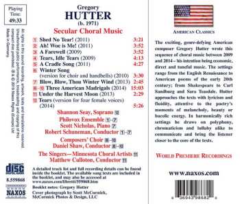 CD Gregory Hutter: Secular Choral Music