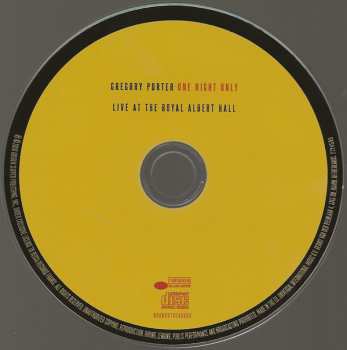 CD/DVD Gregory Porter: One Night Only (Live At The Royal Albert Hall)