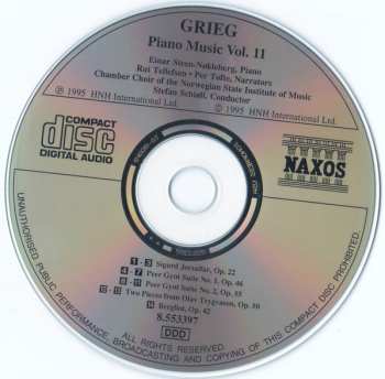 CD Edvard Grieg: Piano Music Vol. 11